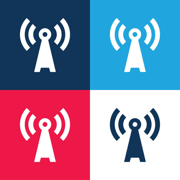 Антенны синего и красного цветов минимальный набор значков