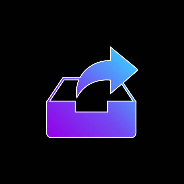 Archive blue gradient vector icon