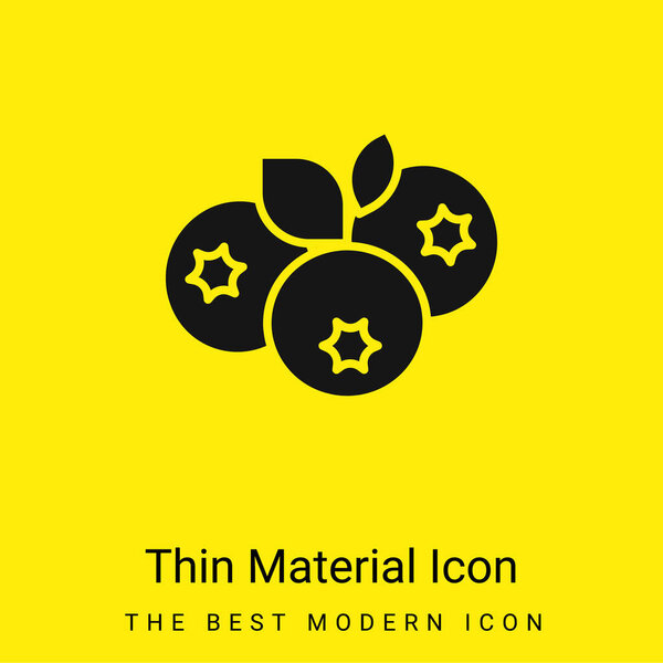 Blueberry minimal bright yellow material icon