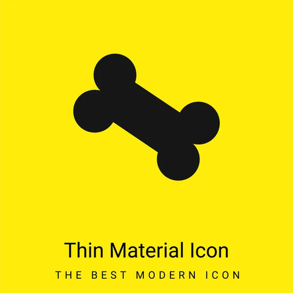 Hueso Mínimo Icono Material Amarillo Brillante — Vector de stock