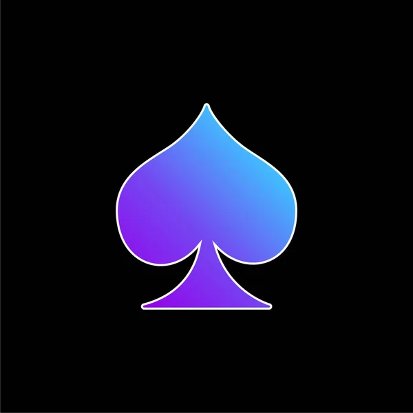 Ace Spades Blue Gradient Vector Icon Stock Vector