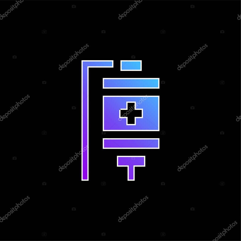 Blood Bag blue gradient vector icon