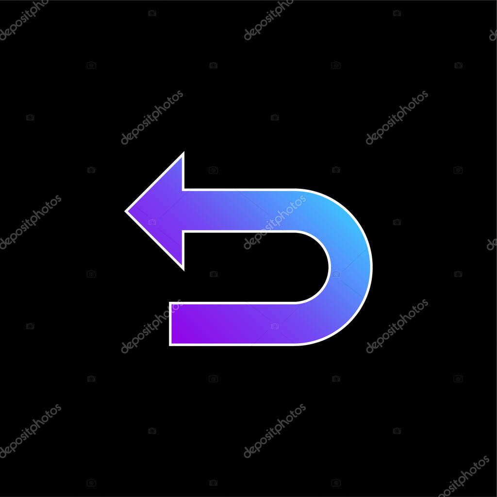 Back blue gradient vector icon