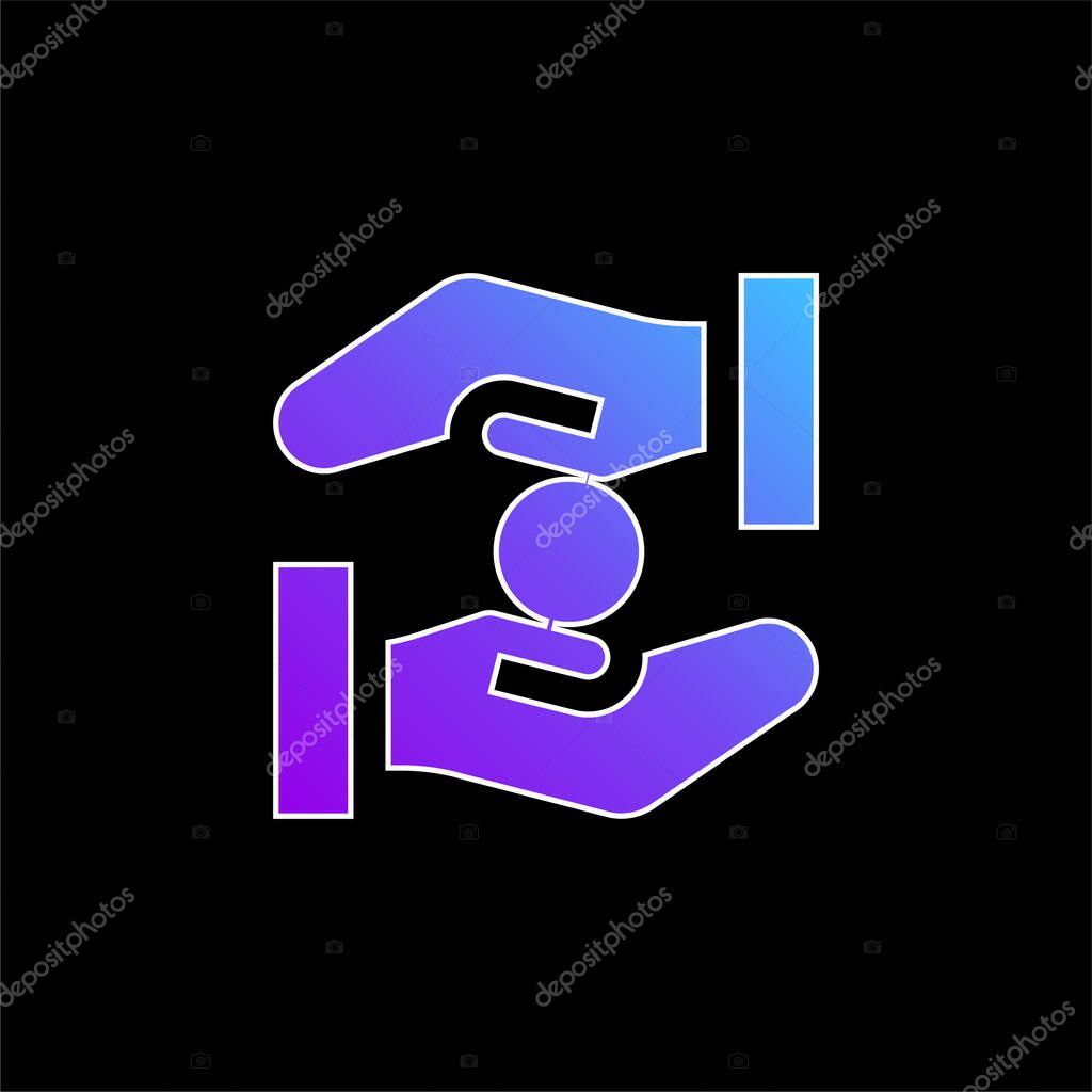 Alms blue gradient vector icon