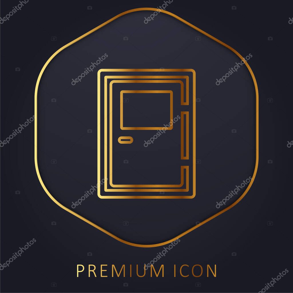 Big Door golden line premium logo or icon