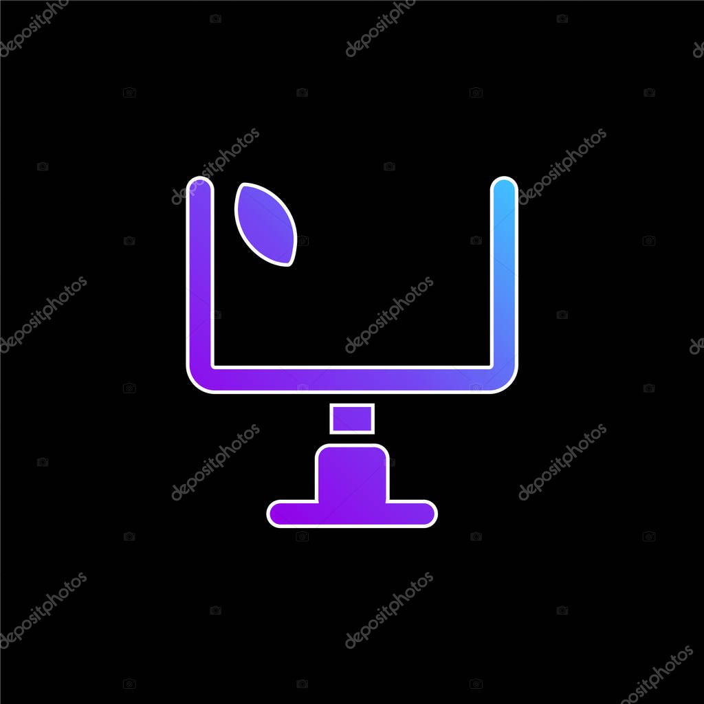 American Football Annotation blue gradient vector icon