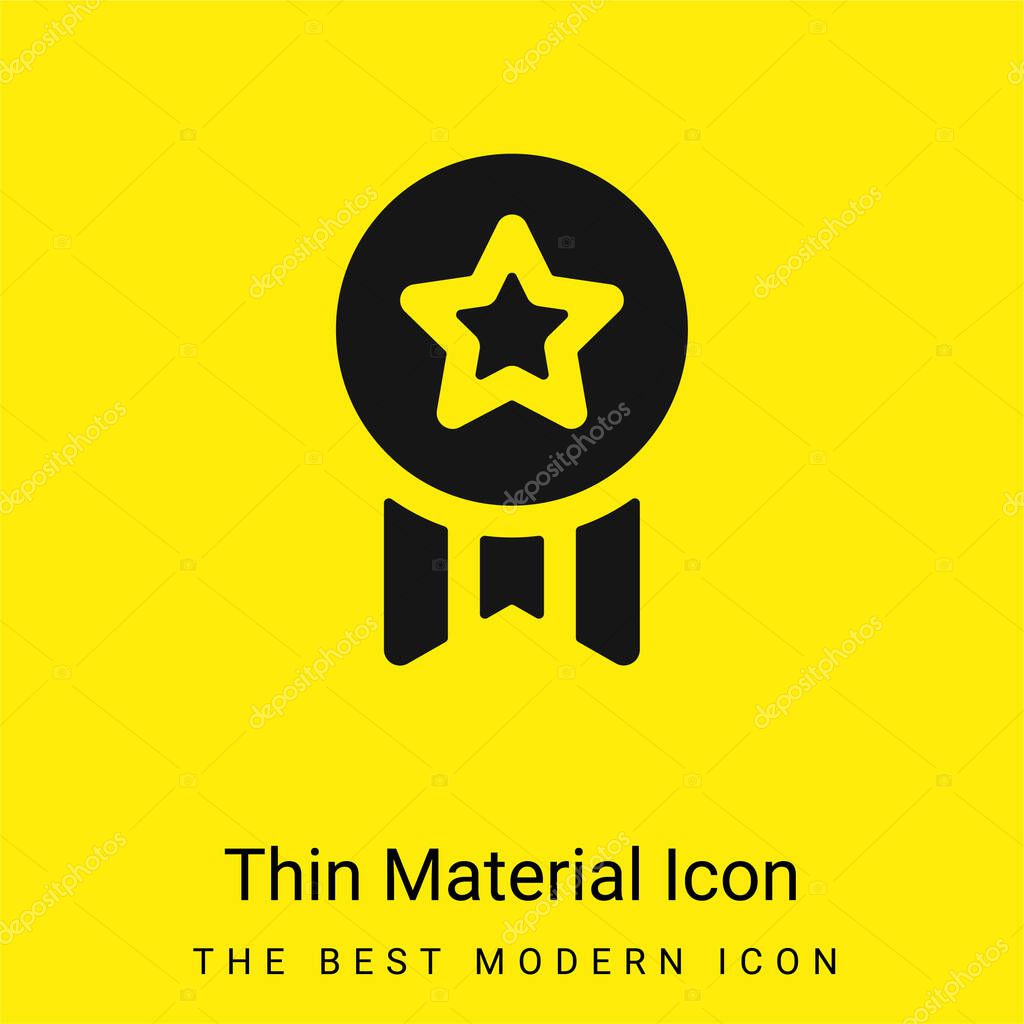 Award minimal bright yellow material icon
