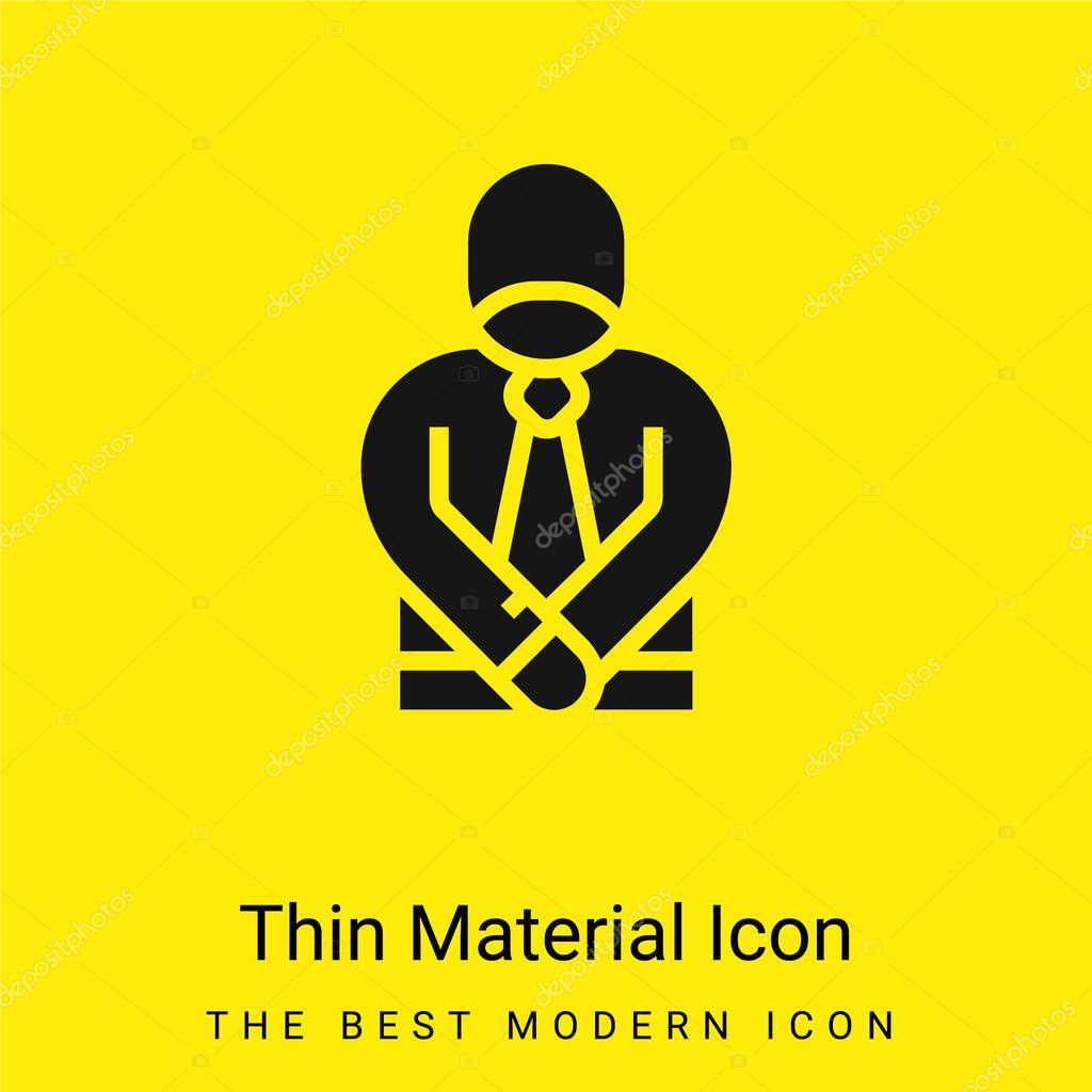 Apology minimal bright yellow material icon