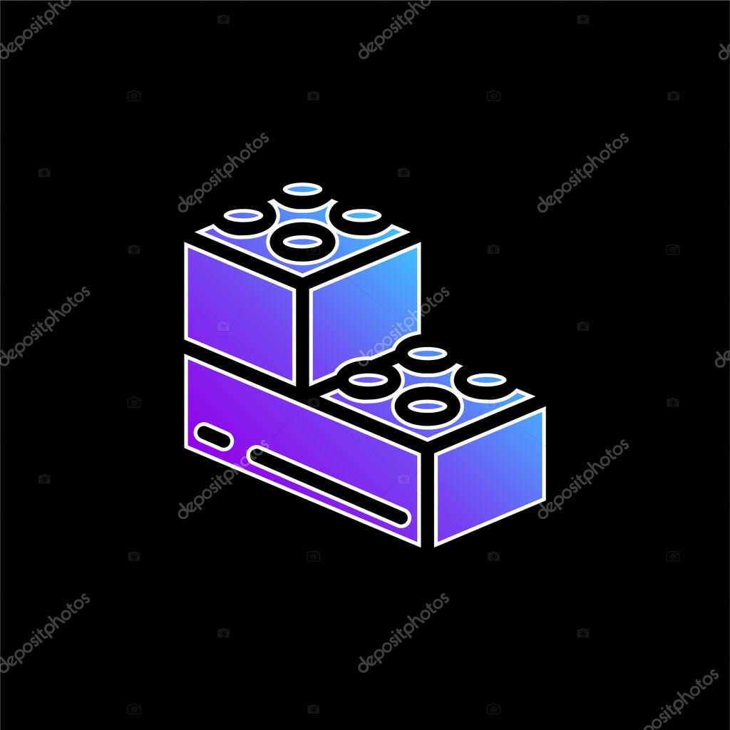 Blocks blue gradient vector icon
