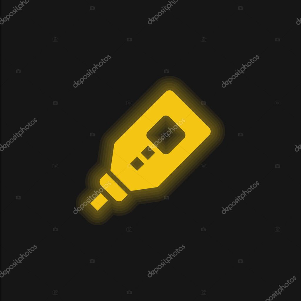 Blood yellow glowing neon icon