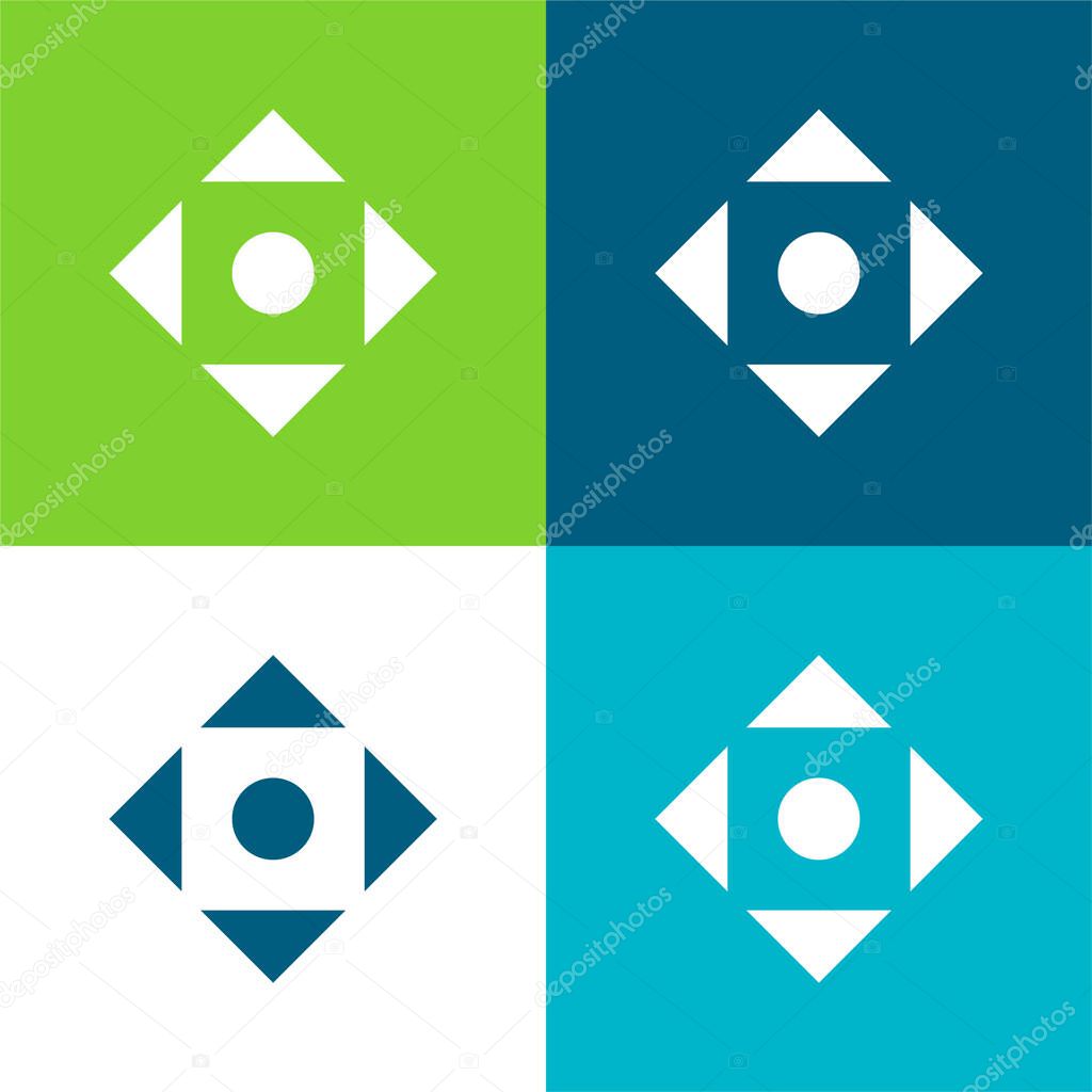Align Symbol Flat four color minimal icon set