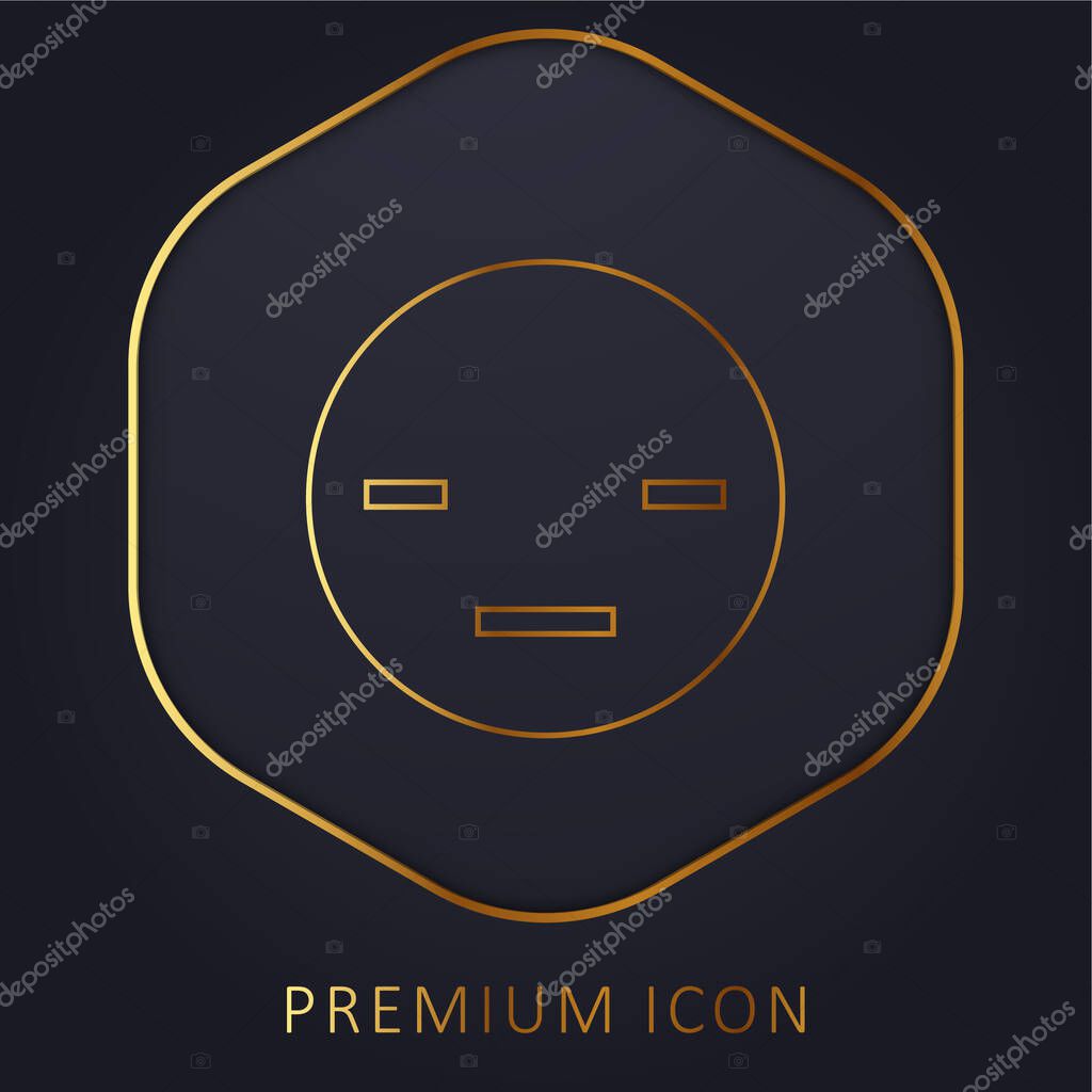 Boring golden line premium logo or icon