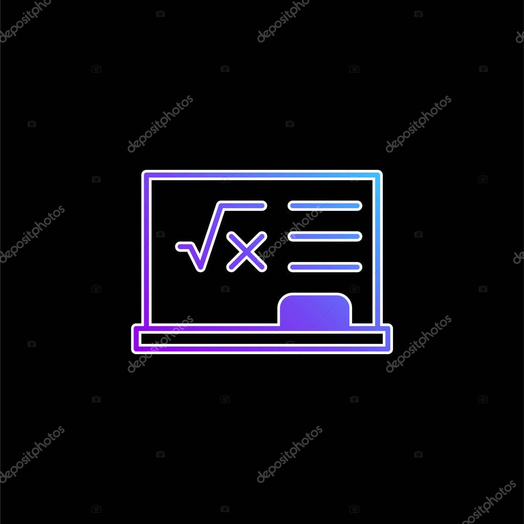 Blackboard blue gradient vector icon