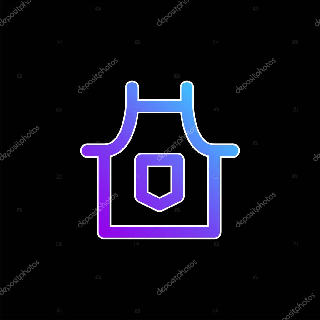 Apron blue gradient vector icon