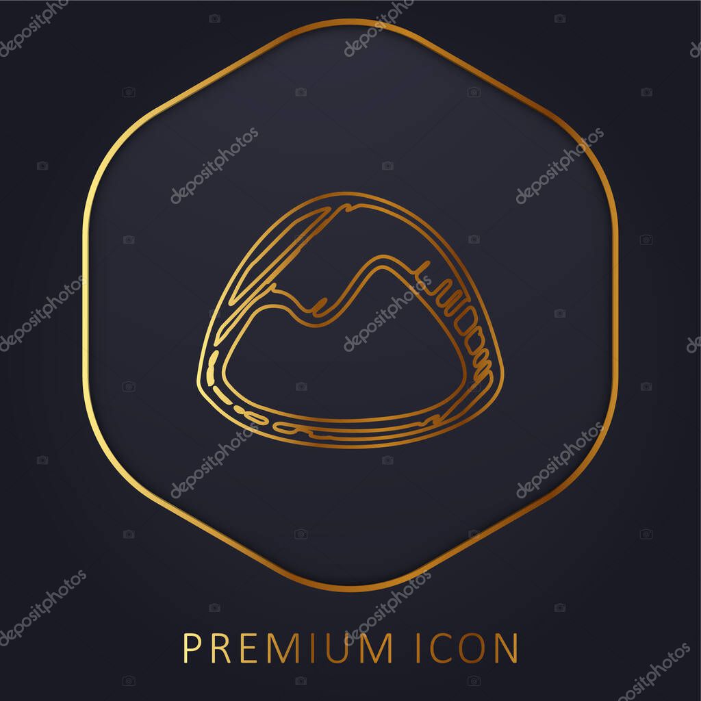 Basecamp Sketched Logo golden line premium logo or icon