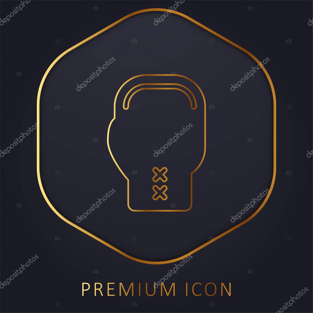 Boxing golden line premium logo or icon