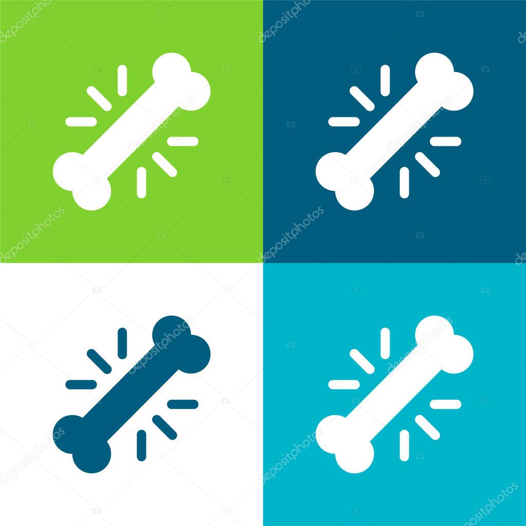 Bone Flat four color minimal icon set
