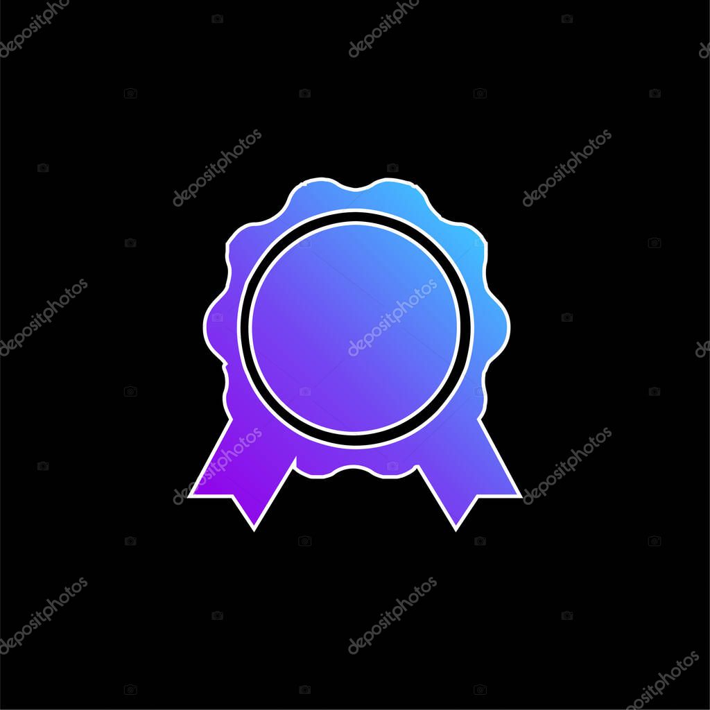 Award Badge blue gradient vector icon
