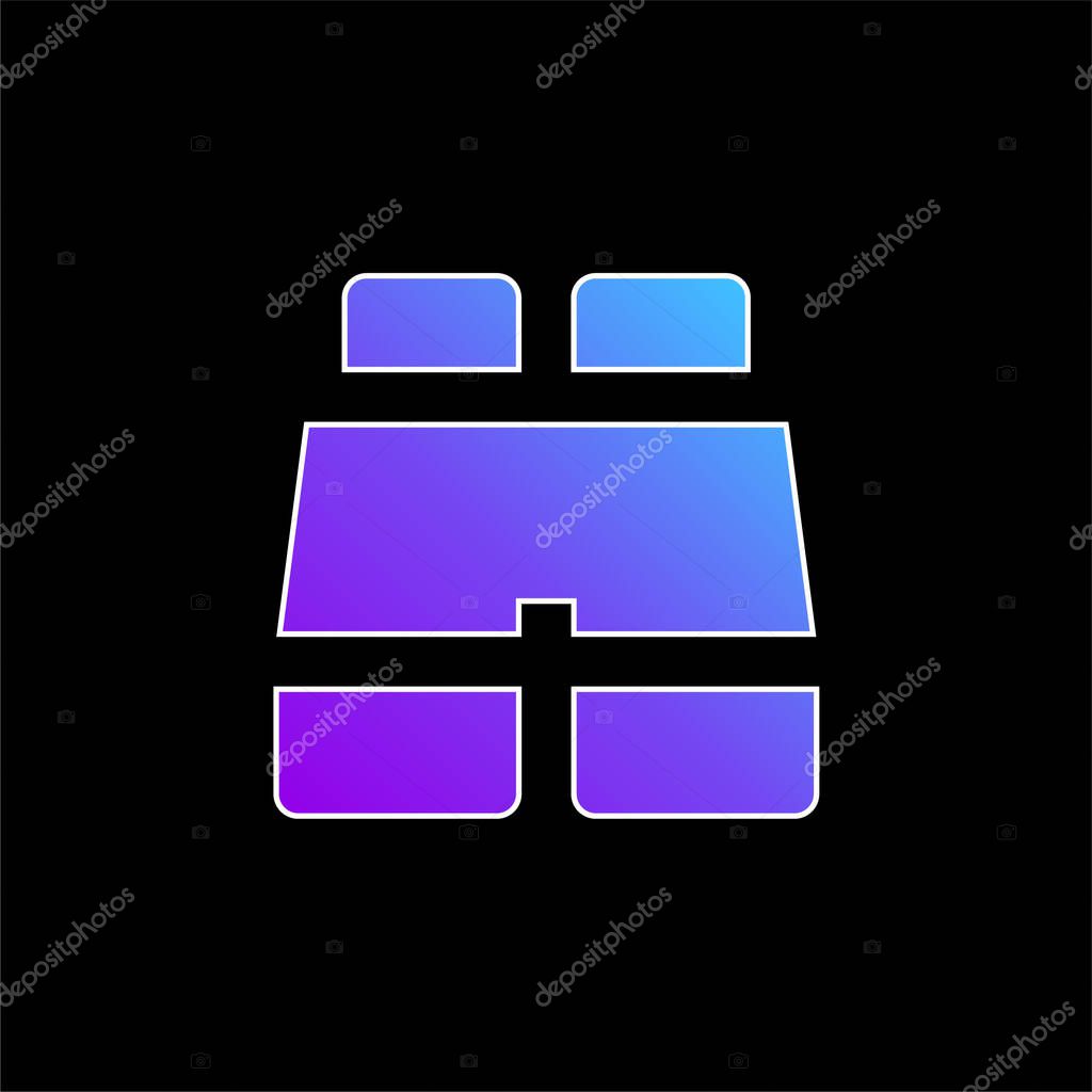 Binocular blue gradient vector icon