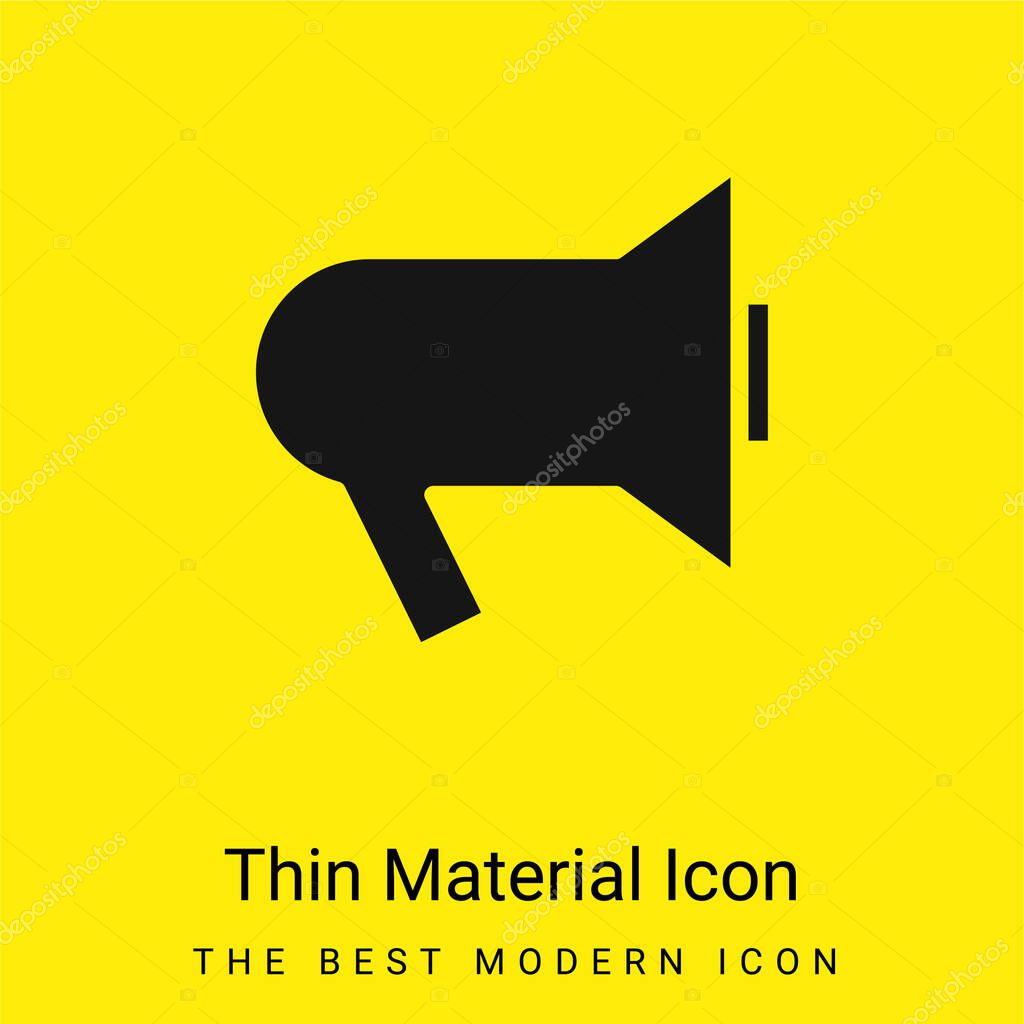 Black Hand Speaker minimal bright yellow material icon