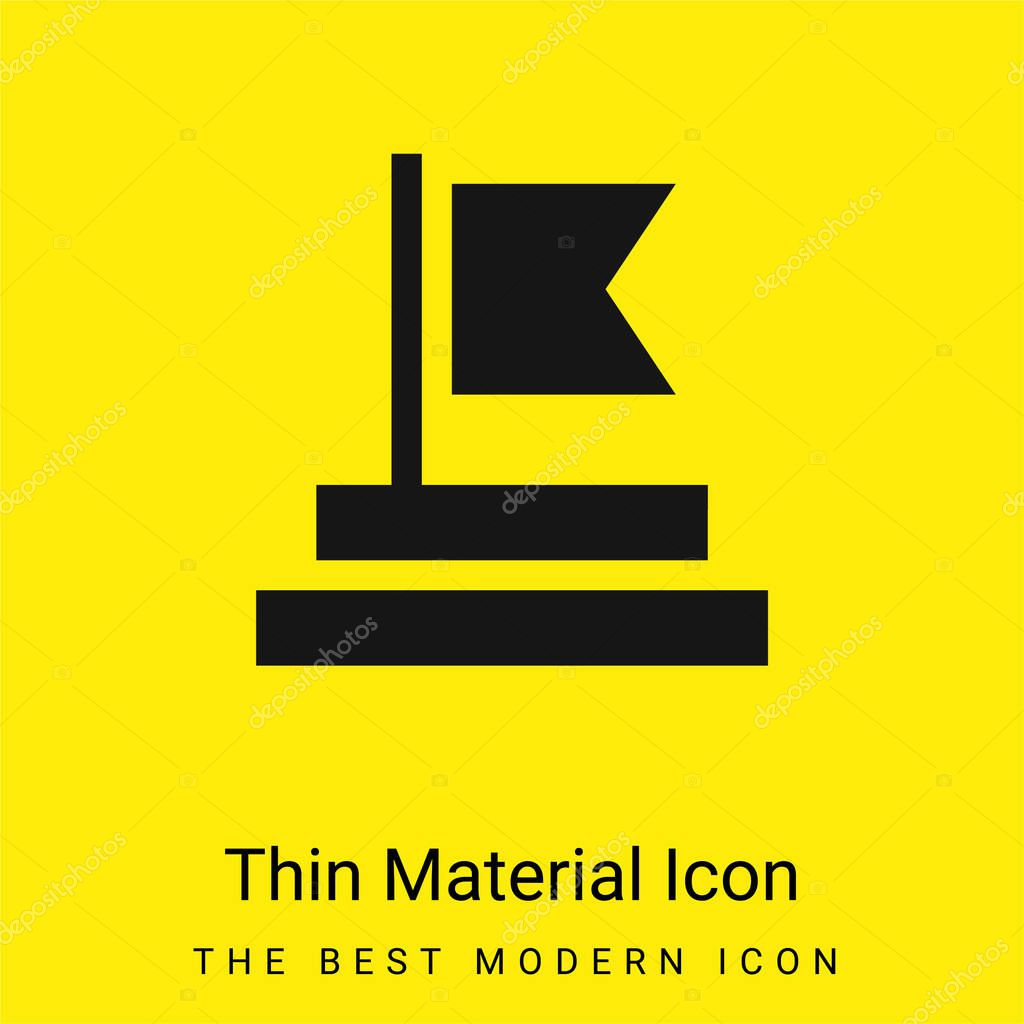 Achievement minimal bright yellow material icon