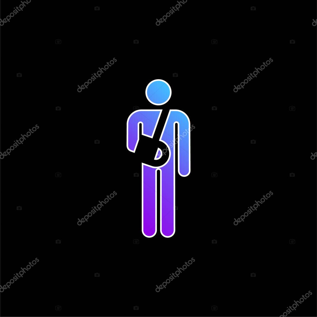 Accident blue gradient vector icon