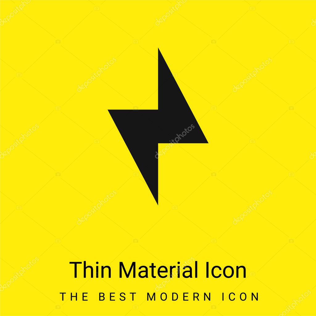 Bolt minimal bright yellow material icon