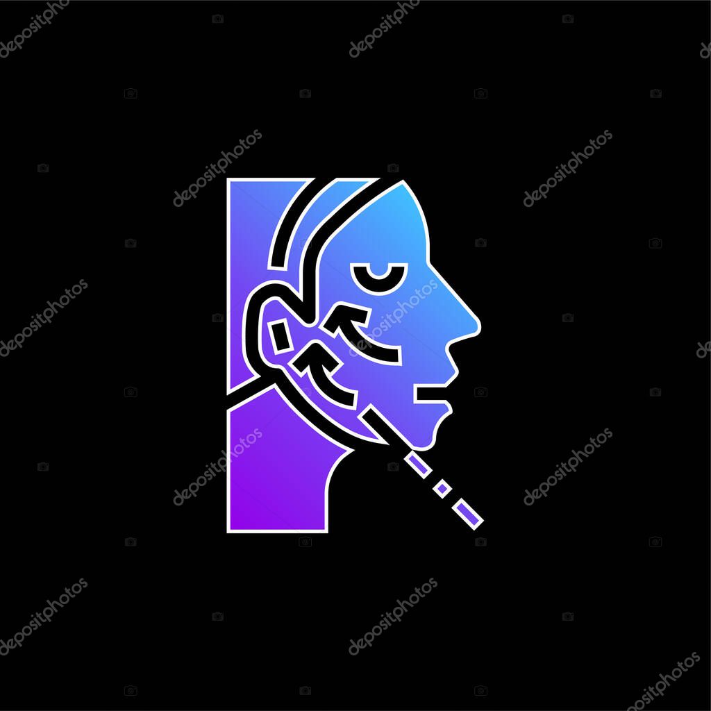 Botox blue gradient vector icon