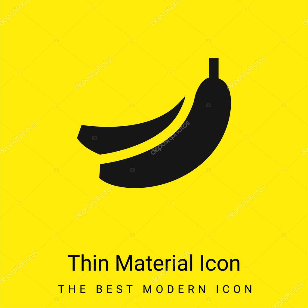 Bananas minimal bright yellow material icon