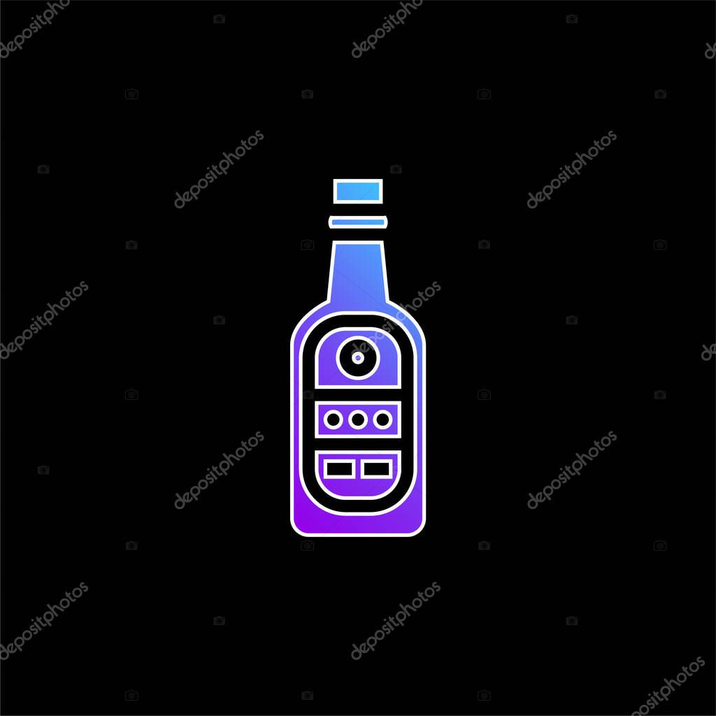Beer blue gradient vector icon