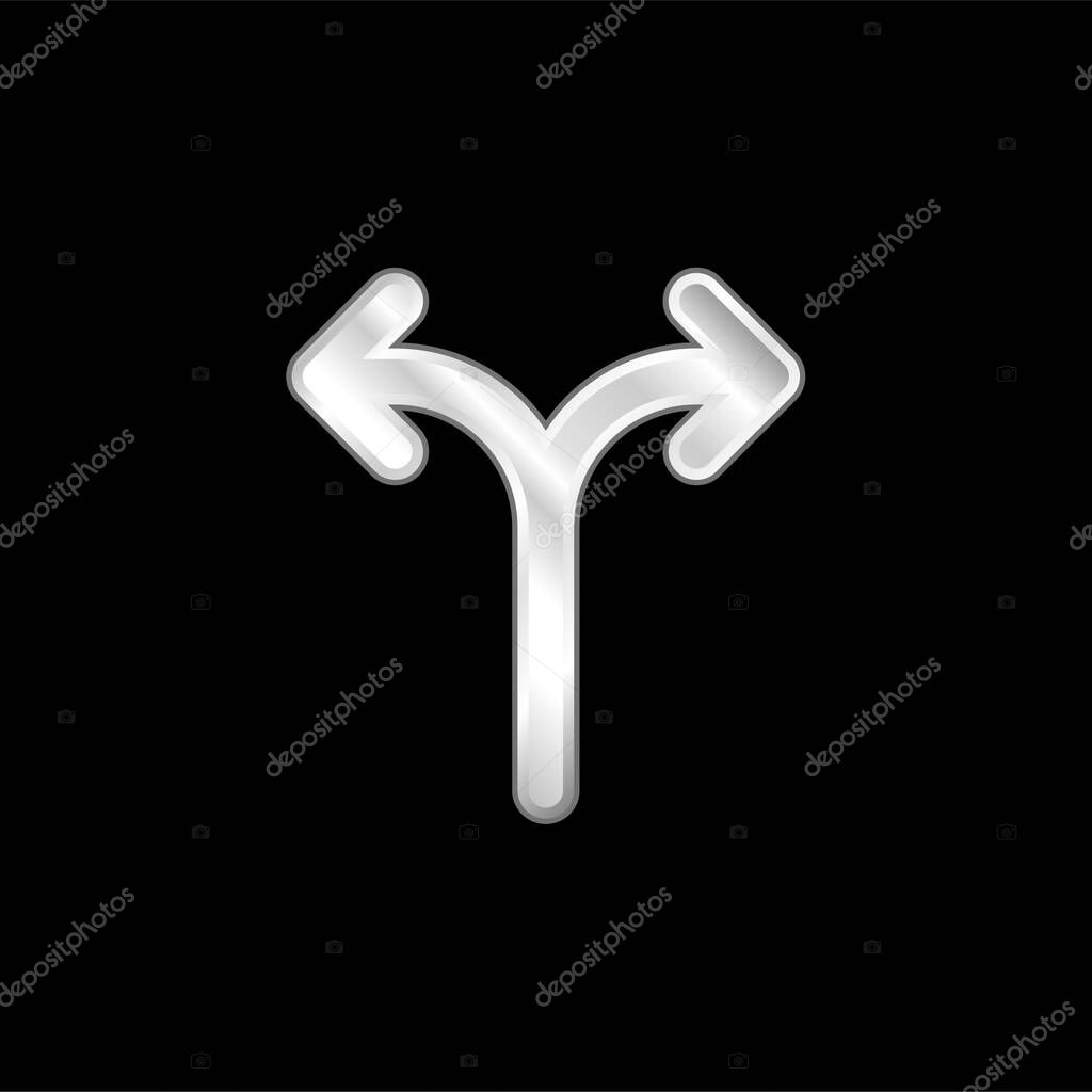 Alternate silver plated metallic icon