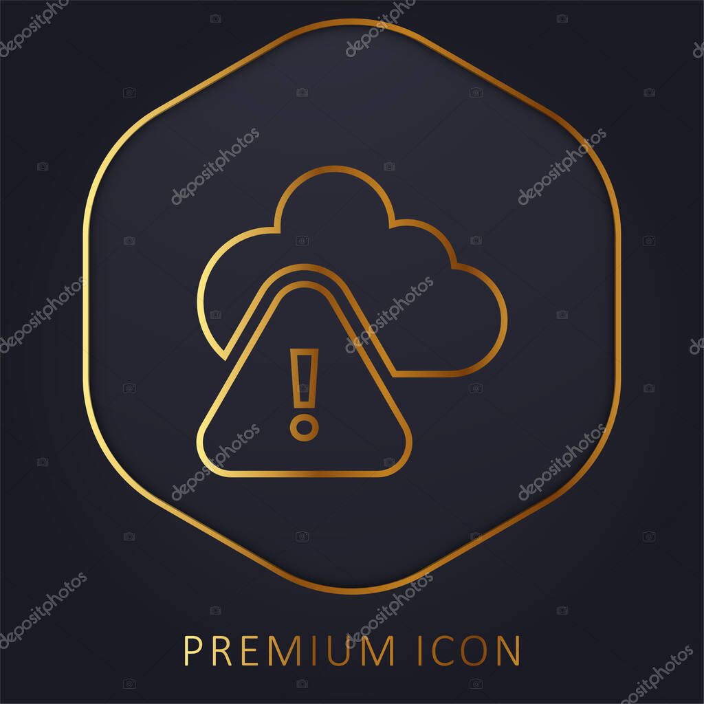 Access Denied golden line premium logo or icon