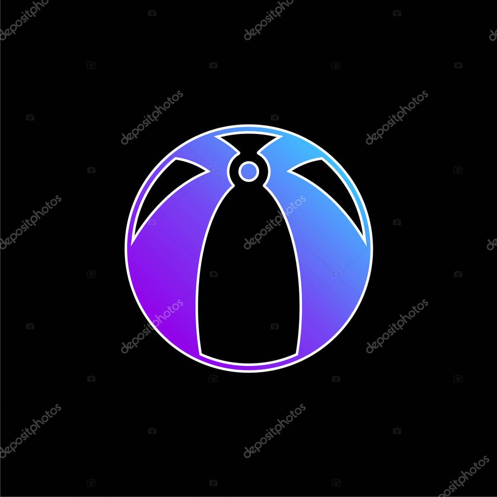 Big Beach Ball blue gradient vector icon