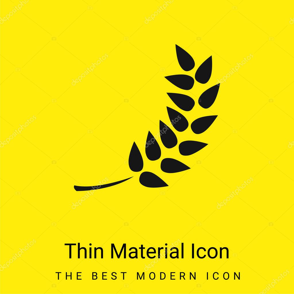 Branch With Leaves minimal bright yellow material icon