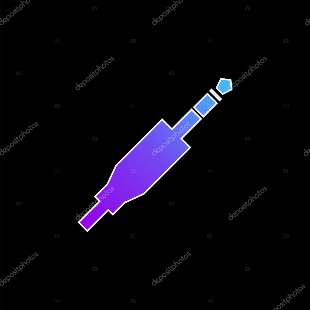 Audio Jack Connector blue gradient vector icon
