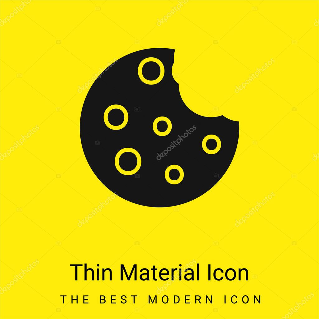 Biscuits minimal bright yellow material icon