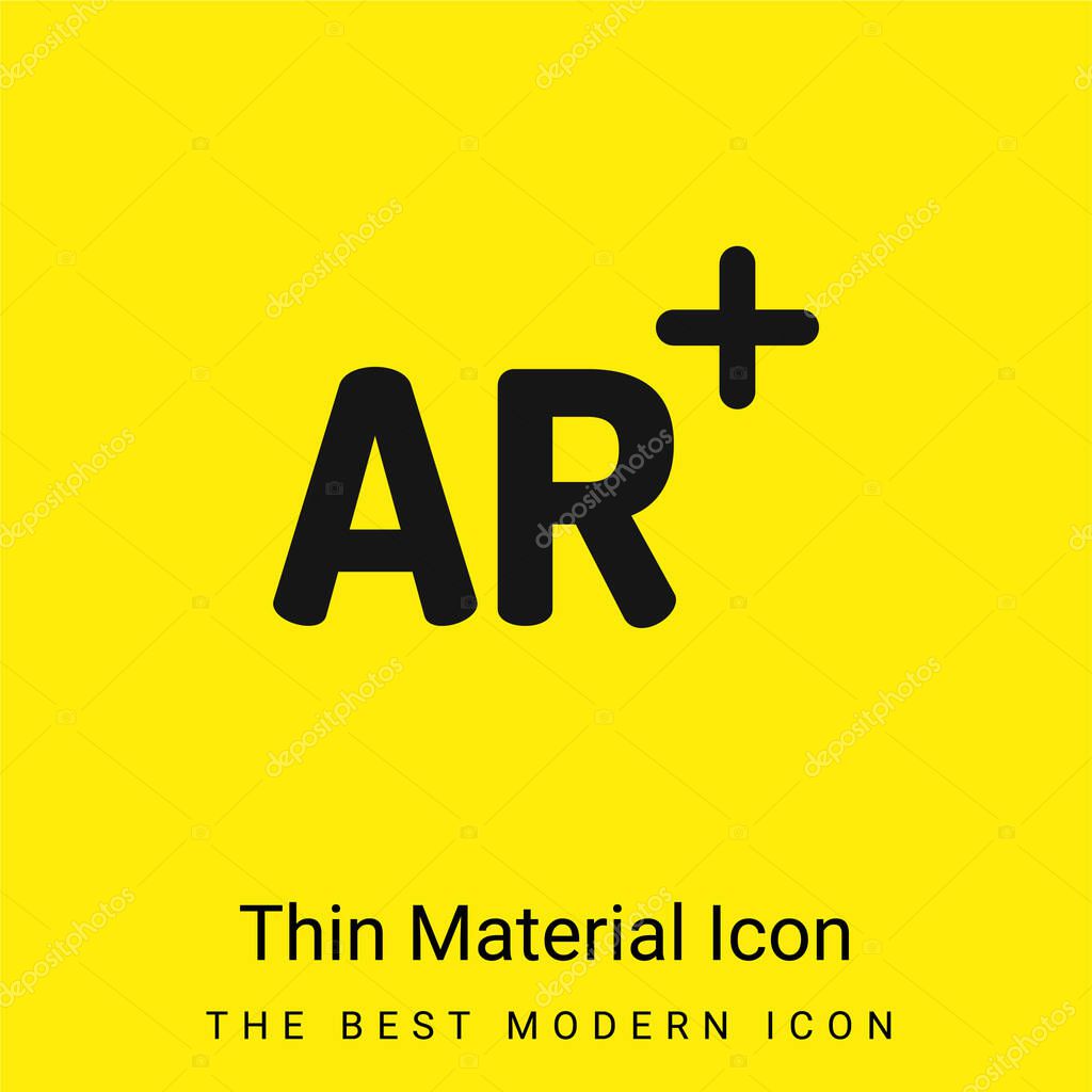 Augmented Reality minimal bright yellow material icon