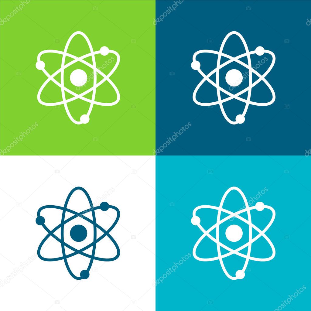 Atoms Flat four color minimal icon set