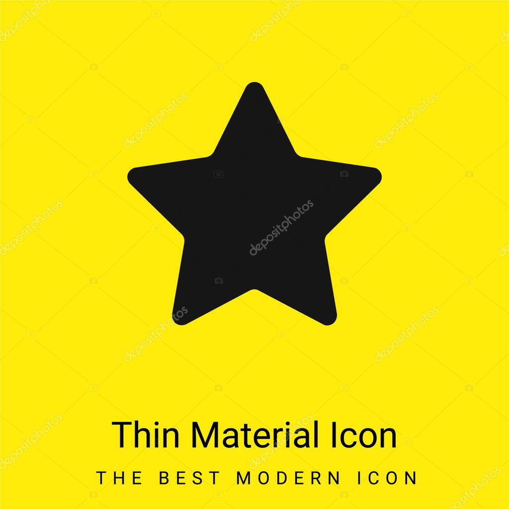 Bookmark Star minimal bright yellow material icon