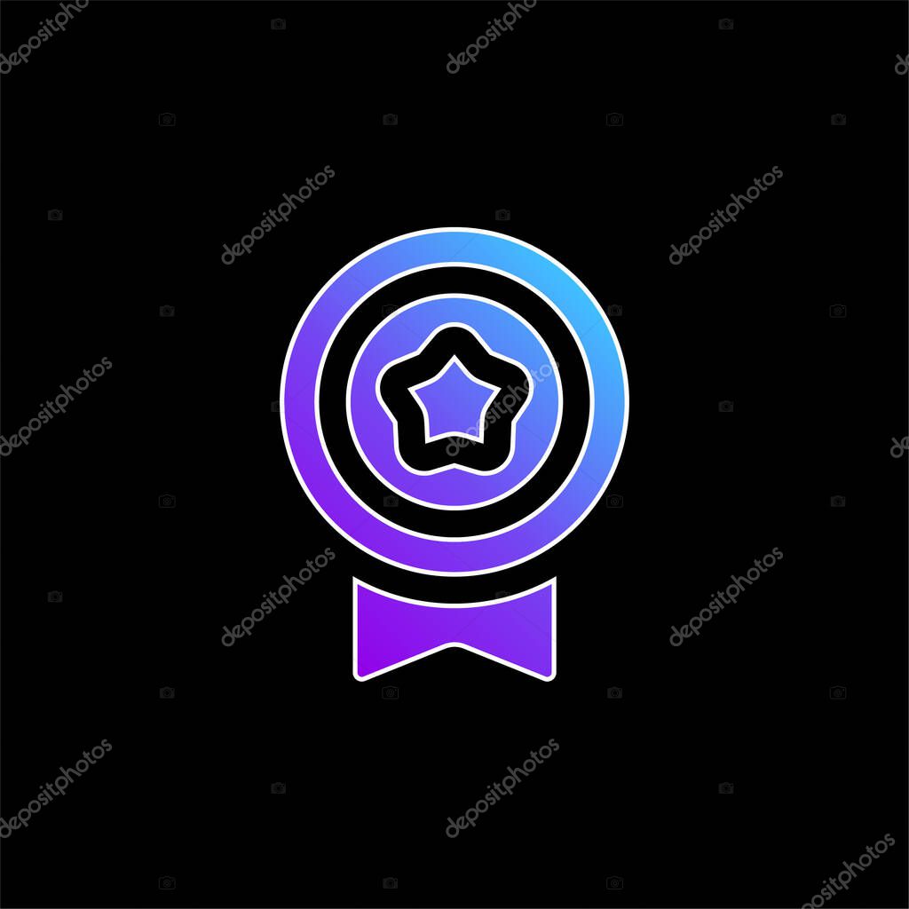 Badge blue gradient vector icon