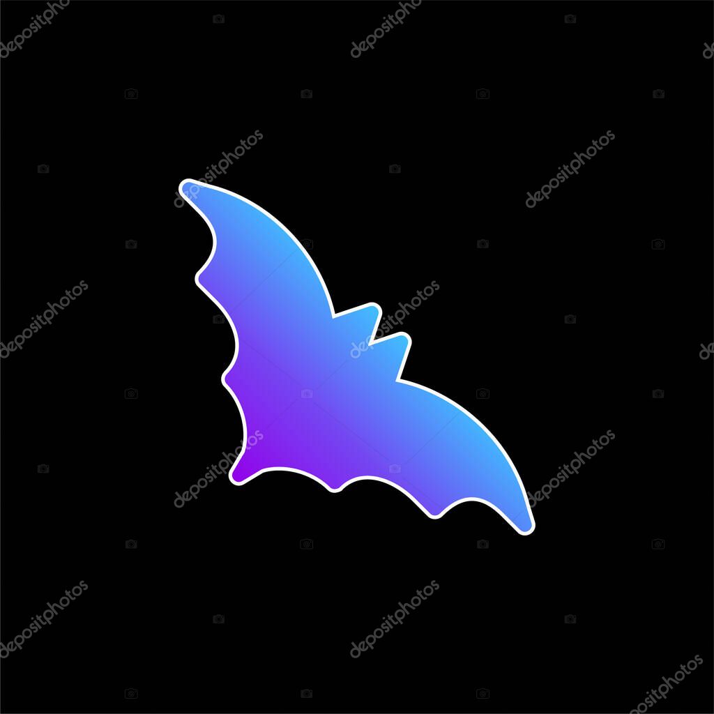 Bat blue gradient vector icon