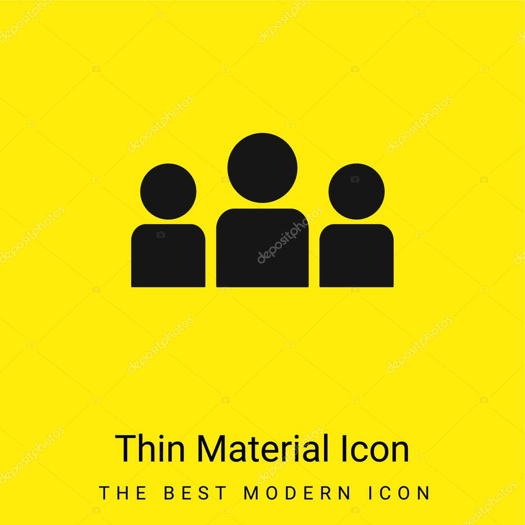About Us minimal bright yellow material icon