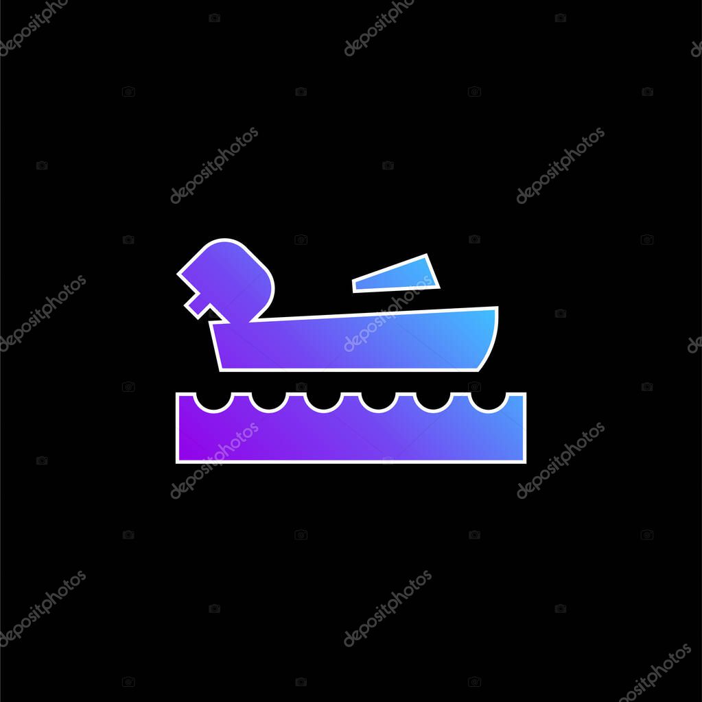 Nautica blu gradiente vettoriale icona