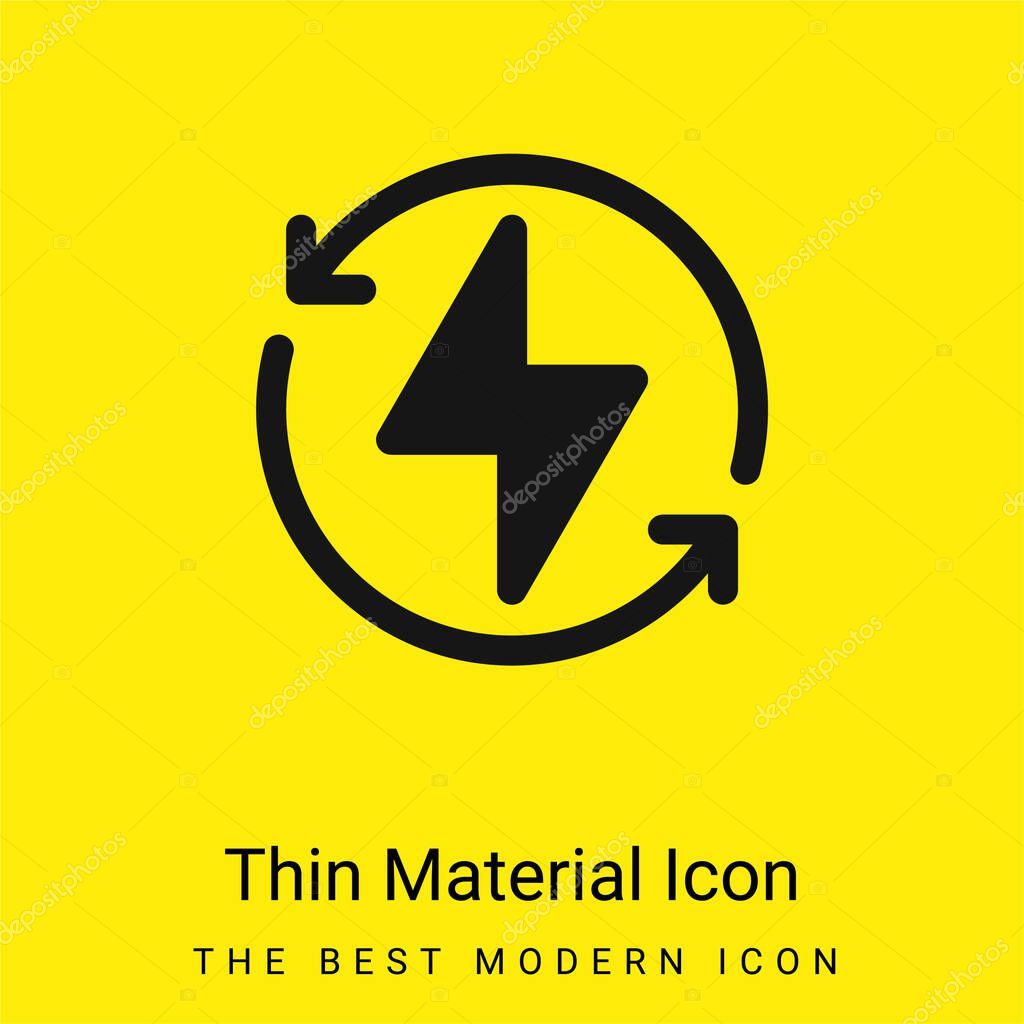 Bolt minimal bright yellow material icon
