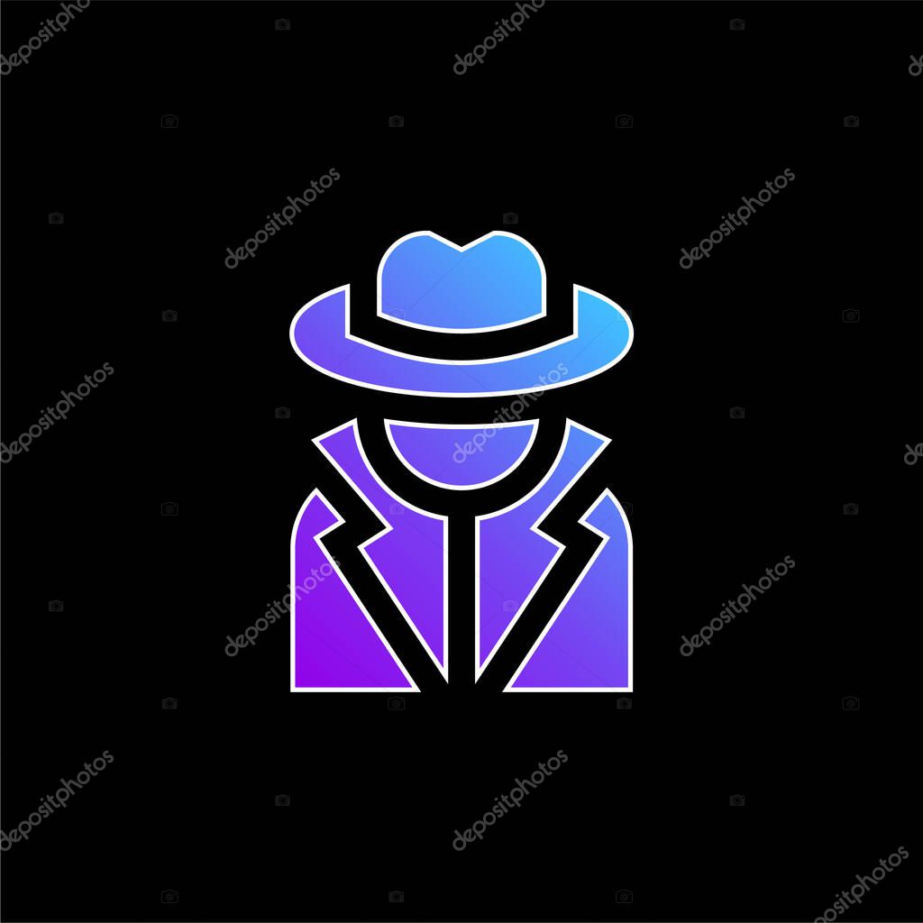 Annonymous blue gradient vector icon