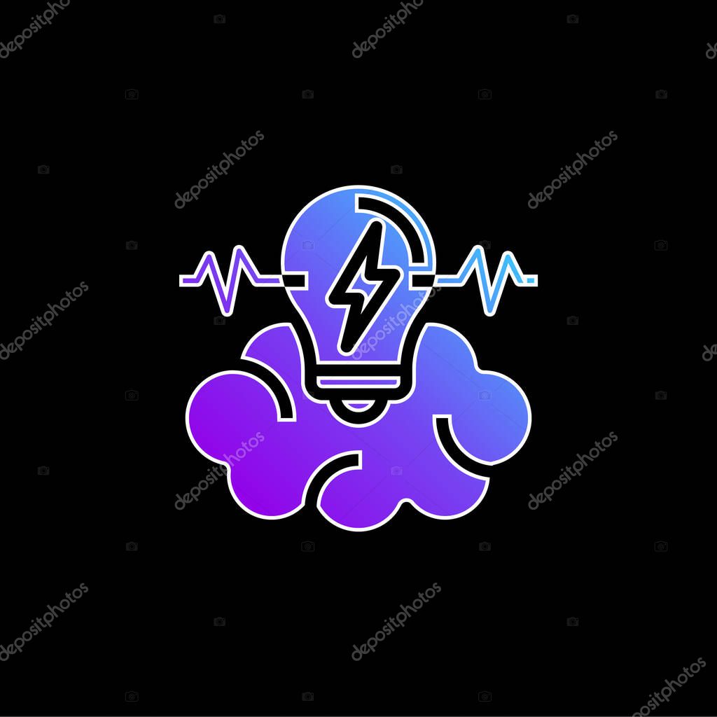 Brainstorm blue gradient vector icon