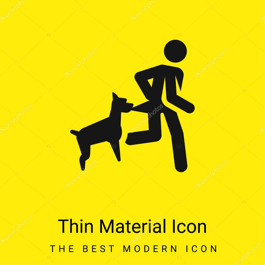 Bite minimal bright yellow material icon