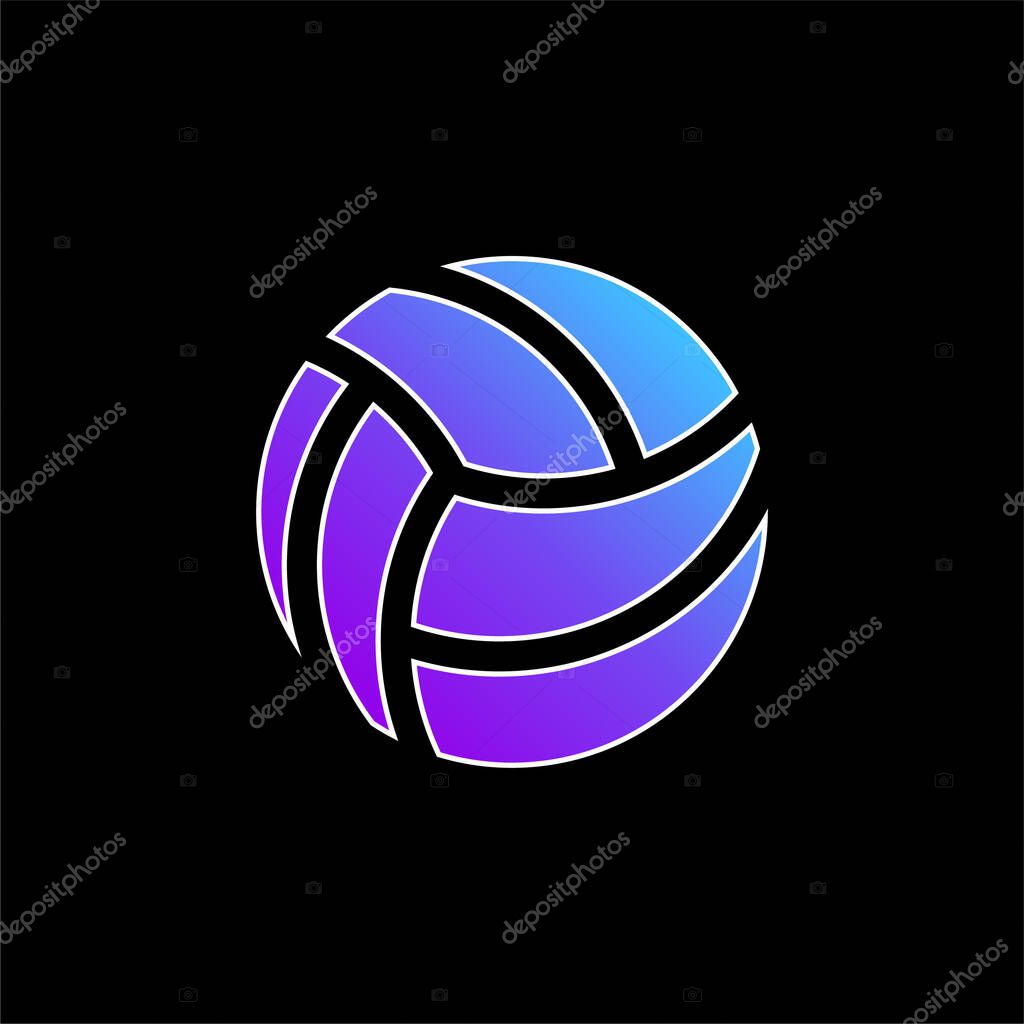 Beach Ball blue gradient vector icon