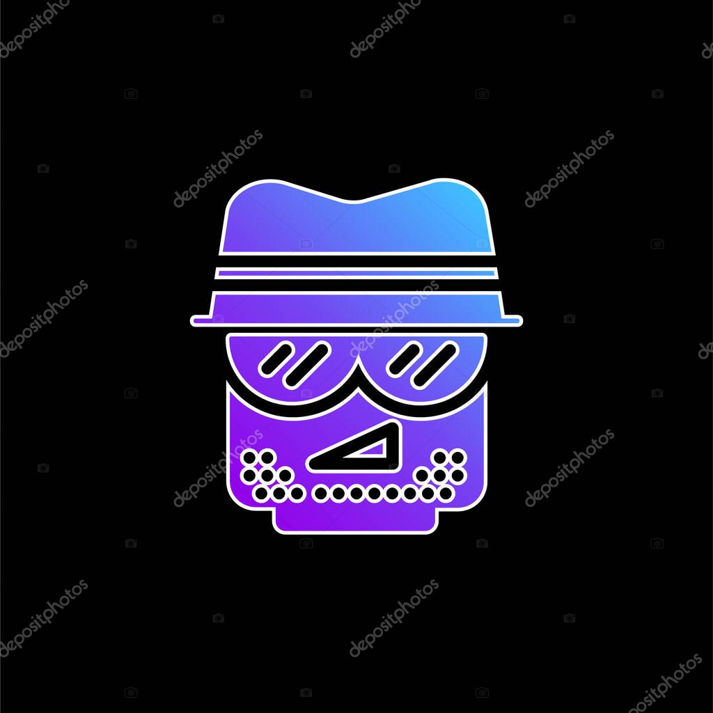 Agent blue gradient vector icon