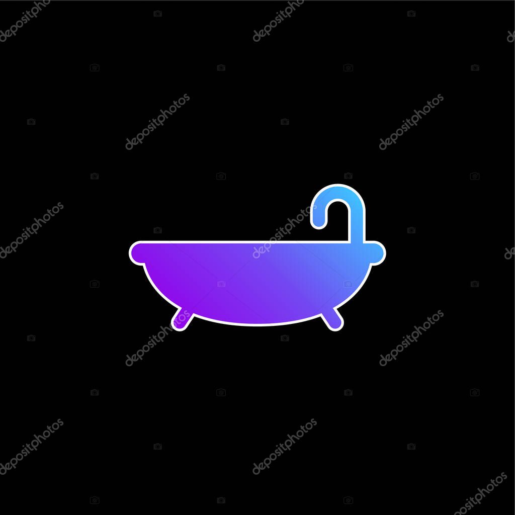Bathtub blue gradient vector icon